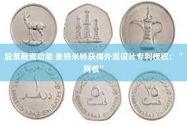 股票融资功能 麦格米特获得外观设计专利授权：“网板”