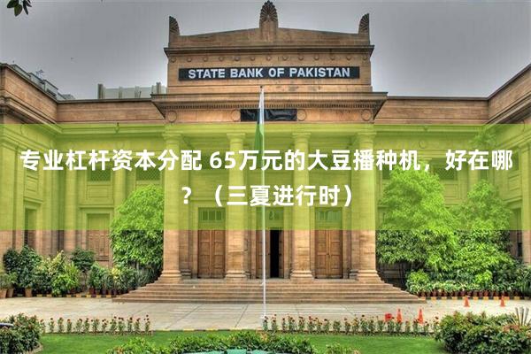 专业杠杆资本分配 65万元的大豆播种机，好在哪？（三夏进行时）
