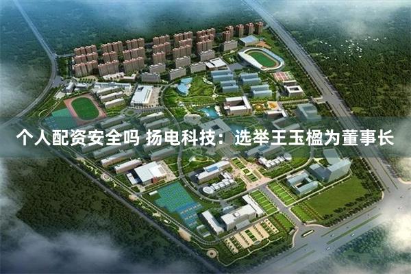 个人配资安全吗 扬电科技：选举王玉楹为董事长