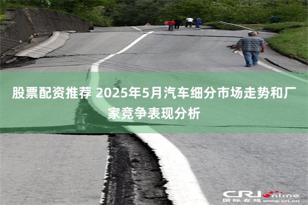 股票配资推荐 2025年5月汽车细分市场走势和厂家竞争表现分析