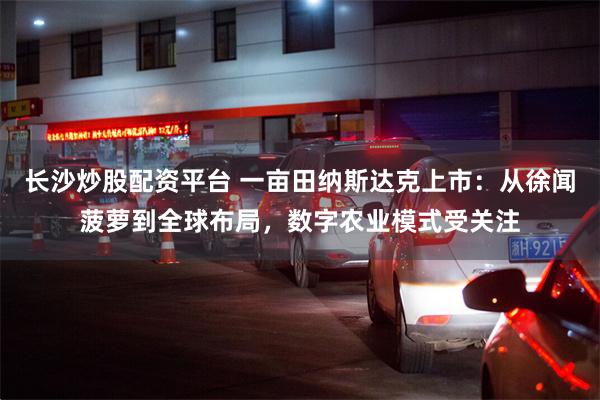 长沙炒股配资平台 一亩田纳斯达克上市：从徐闻菠萝到全球布局，数字农业模式受关注